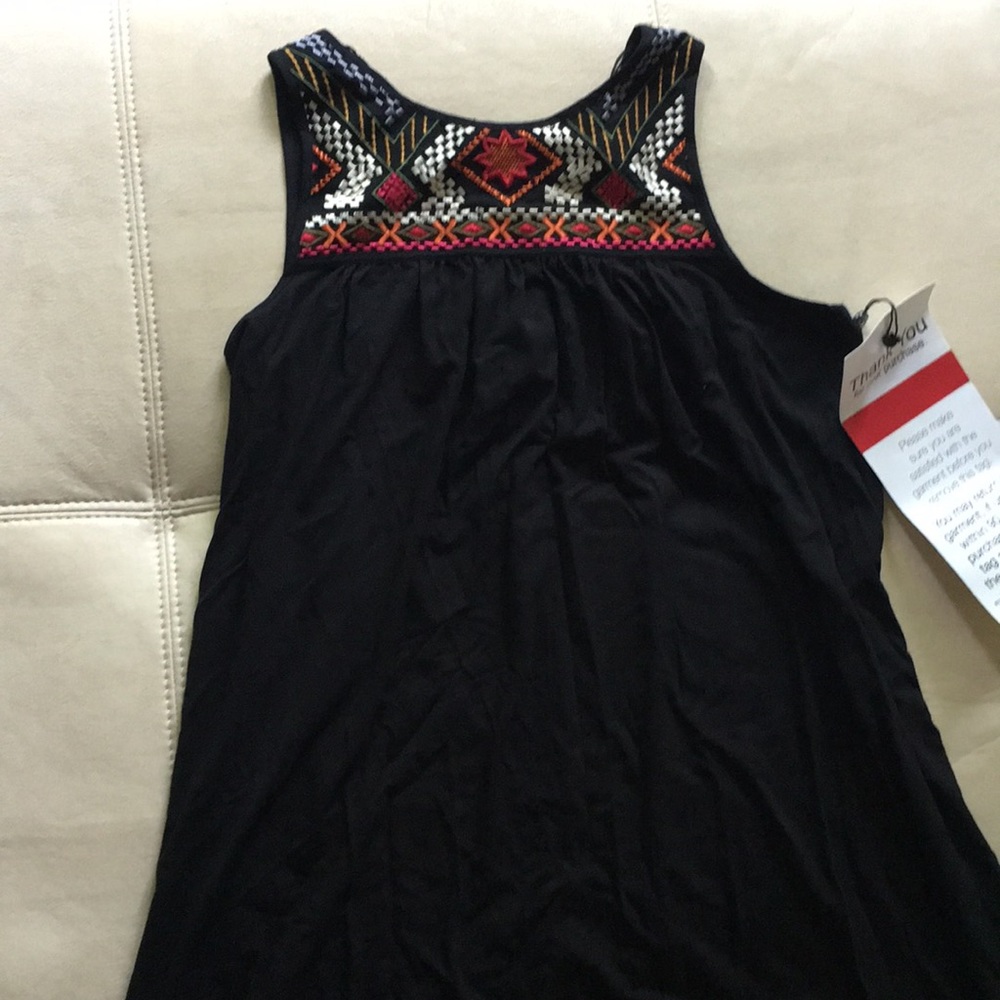 Adrianna Papell black dress with embroidery